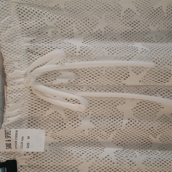Sand & Spirit NWT white mesh with stars size medium beach pants - Picture 2 of 4